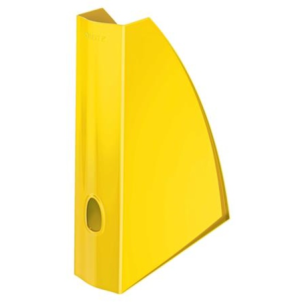 Iratpapucs, műanyag, 60 mm, elöl nyitott, LEITZ  Wow , sárga