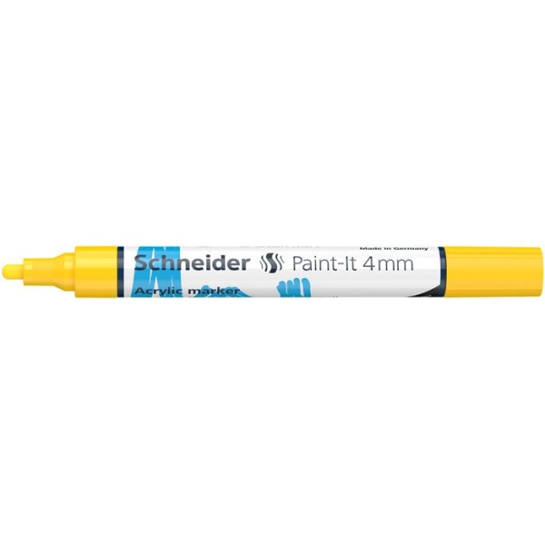 Akril marker, 4 mm, SCHNEIDER  Paint-It 320 , sárga